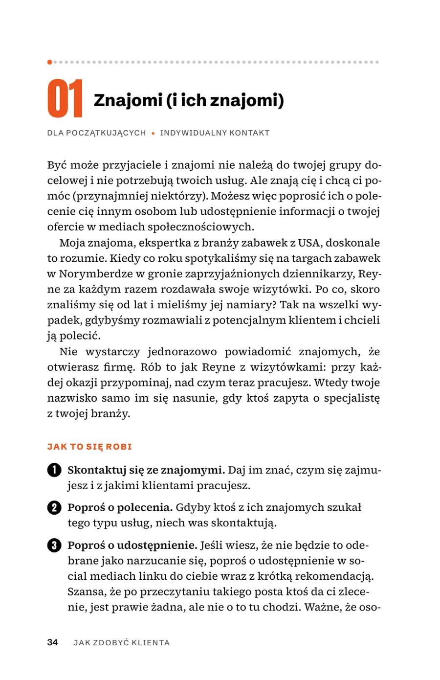 Strona z pierwszym sposobem: numer, tytuł, oznaczenia i opis